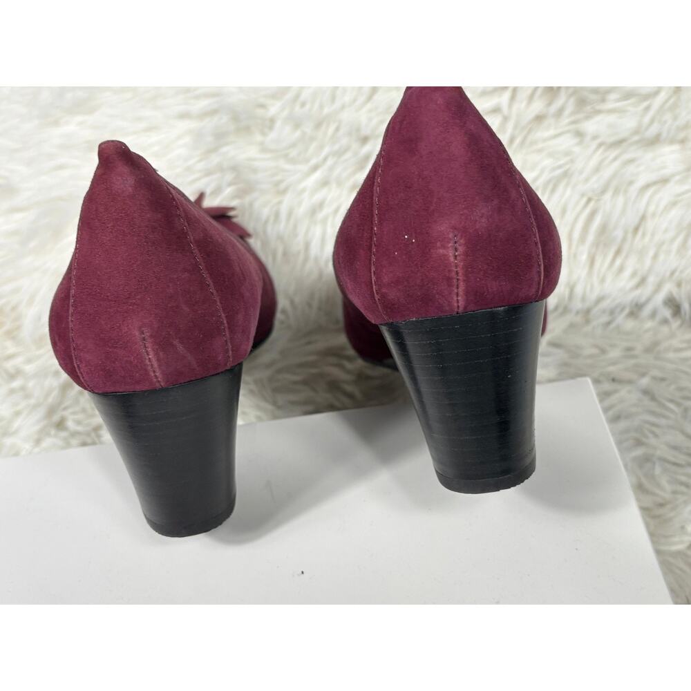 Vionic Burgundy Floral Suede Flats - Picture 4 of 8